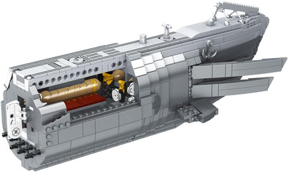 Revell Brick System 00960 U-Boat "Das Boot" Submarine Building Block Set, 1:56 Scale, 120cm in length, 6,483 Pieces, Includes Display Stand and Stickers For Decoration