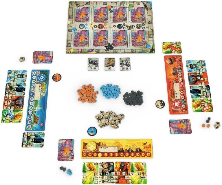 Catch Up Games After Us Board Game - Deck Building & Resource Management for 6 Players