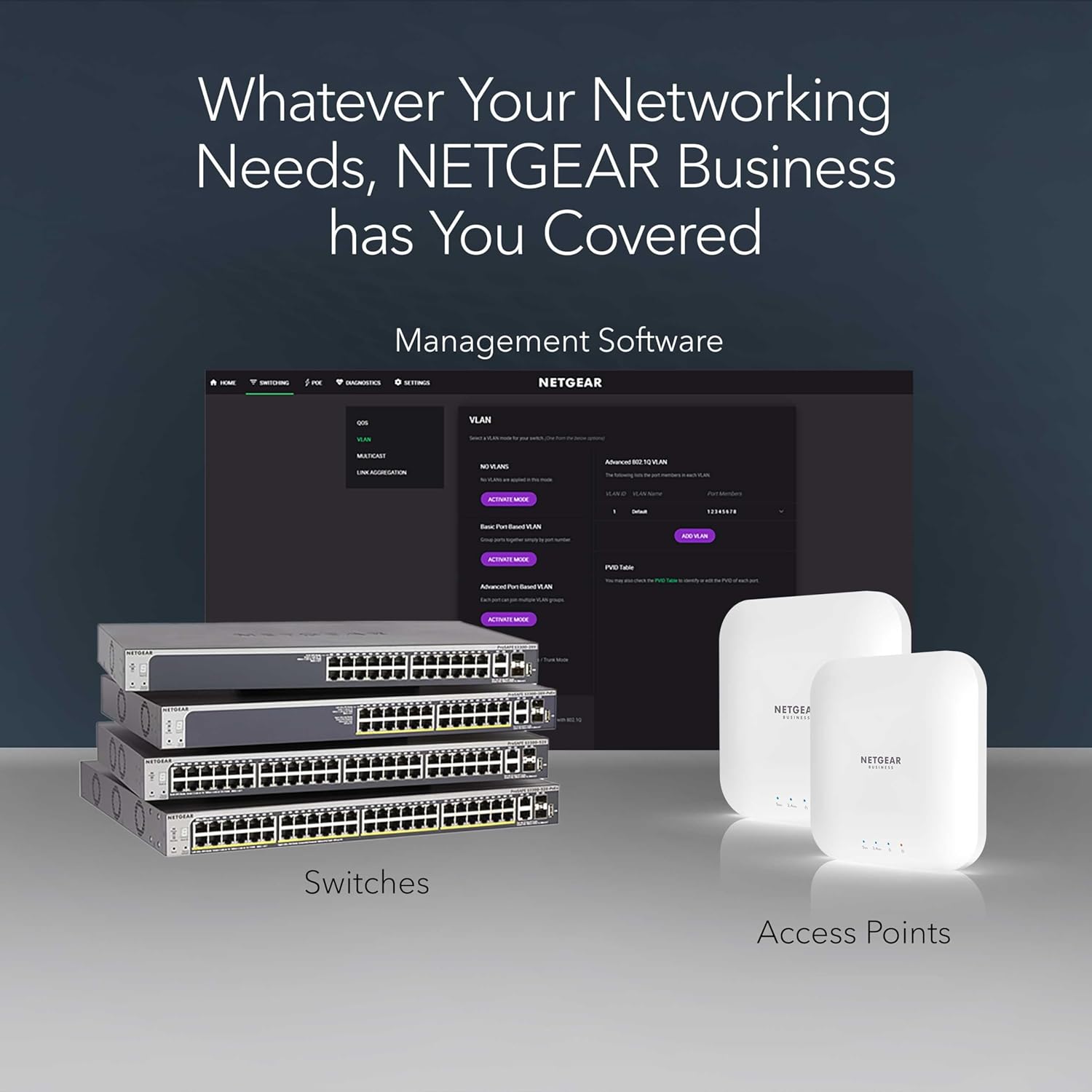 NETGEAR 10-Port Network Switch (GS108MX) - with 8 x 1G, 1 x Multi-gig SFP, Desktop, Wall or Rackmount, and Limited Lifetime Protection