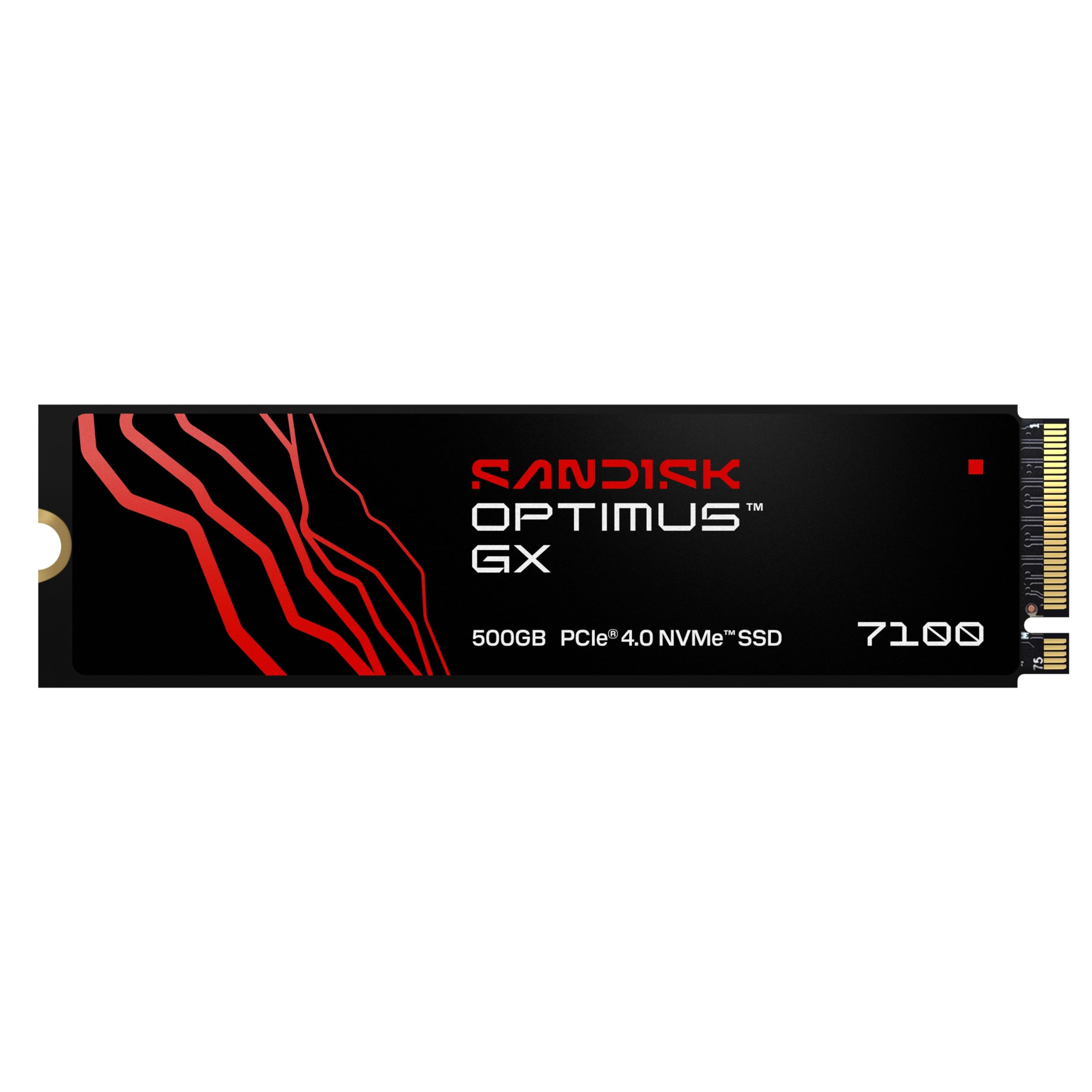 SANDISK OPTIMUS GX 7100 NVMe SSD 500GB (Read speeds up to 7250 MB/s, Write Speed up to 6,900 MB/s, PCIe 4.0, M.2 2280, BiCS TLC 3D CBA NAND, SANDISK DASHBOARD