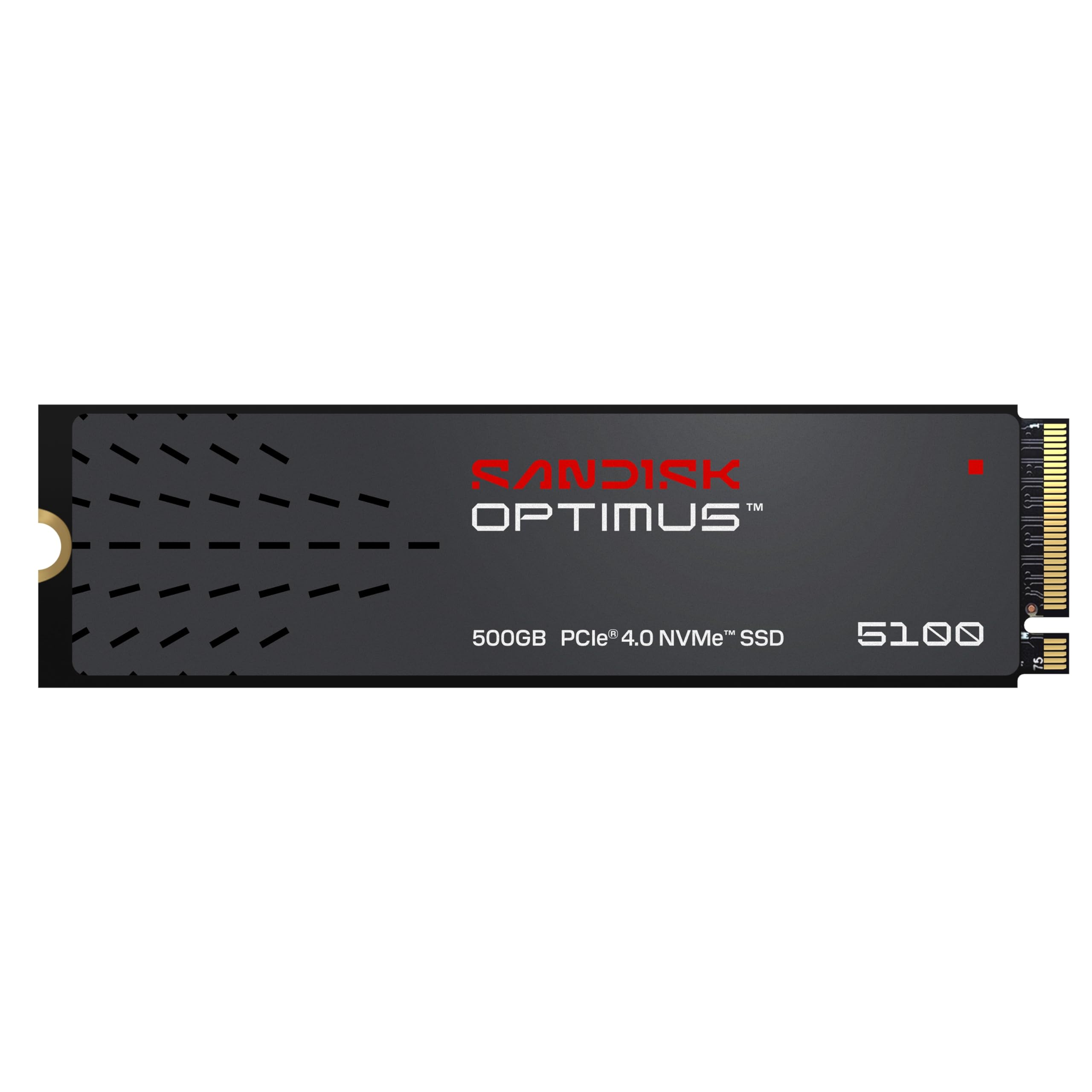 SANDISK Optimus 5100 NVMe SSD 500GB (up to 7,100MB/s read speed, up to 6,700MB/s write speed, M.2 2280, PCIe 4.0x4, Gaming Expansion storage, High Performance Internal solid state drive
