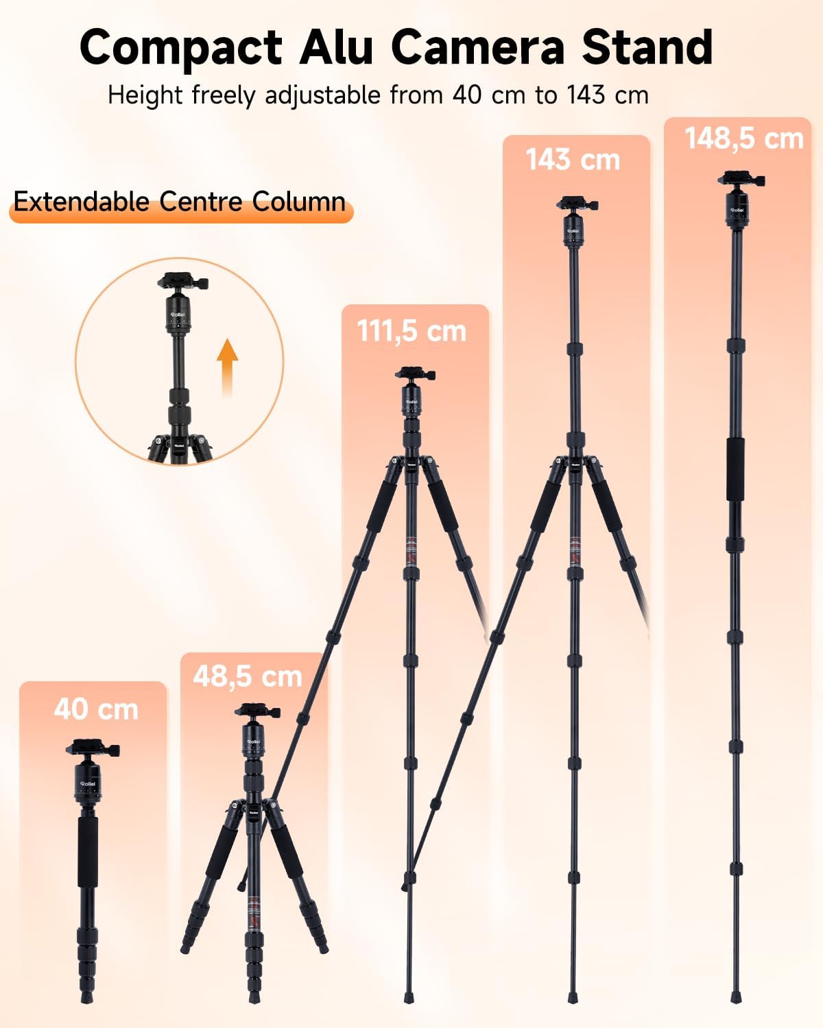 Rollei - Tripod - Aluminum - Compact Traveler No. 1 - Compact