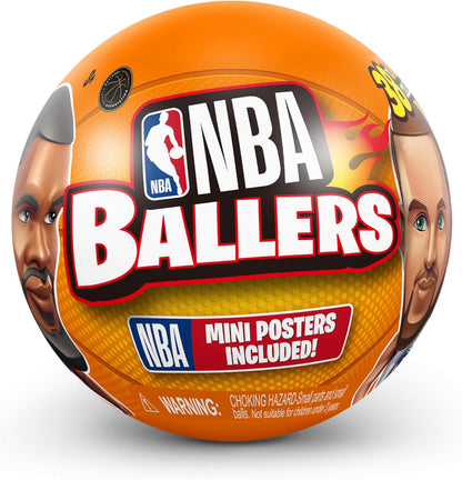 5 SURPRISE NBA Ballers by ZURU Surprise Unboxing Basketball Collectible Sports Toy For Boys (Single Capsule)