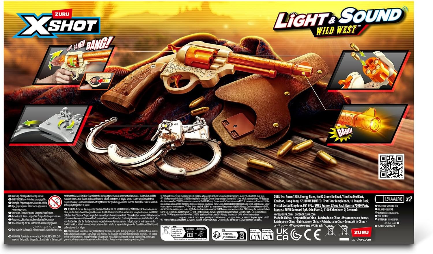 Zuru X-Shot Wild West Revolver with Light and Sounds