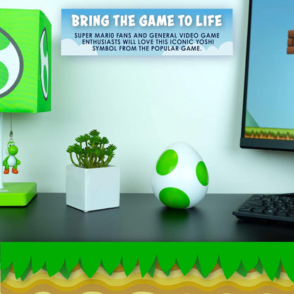 Paladone PP6046NN Mini Yoshi Egg Light BDP | USB Powered, Nintendo Night Light & Mood Lamp for Kids & Gamers | Ideal for Bedrooms, Office, Home, Green
