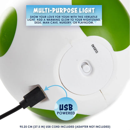 Paladone PP6046NN Mini Yoshi Egg Light BDP | USB Powered, Nintendo Night Light & Mood Lamp for Kids & Gamers | Ideal for Bedrooms, Office, Home, Green
