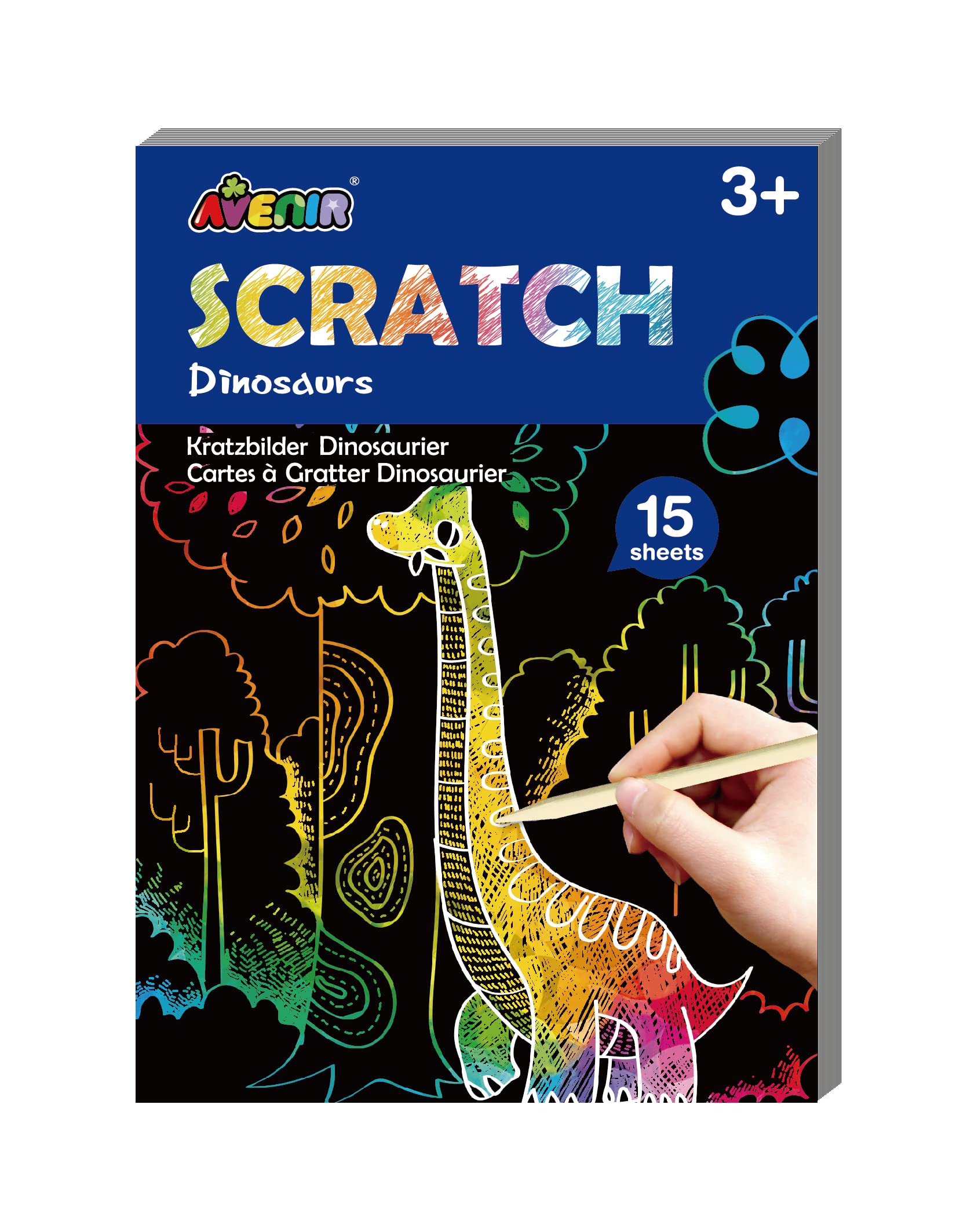 Avenir - Mini Scratch Book - Dinosaurs (58Ch191601)