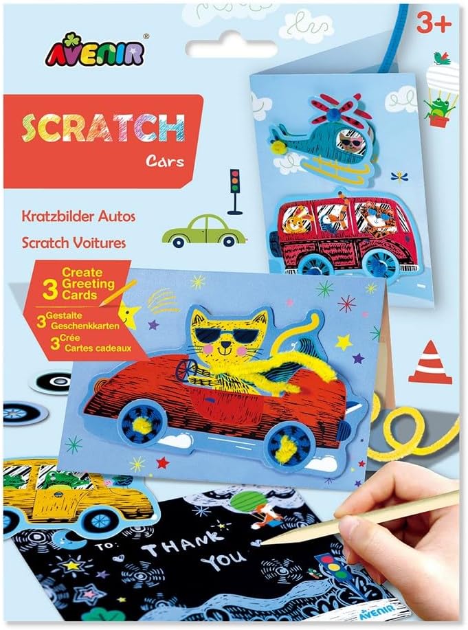 Avenir Cars Scratch Greeting Card