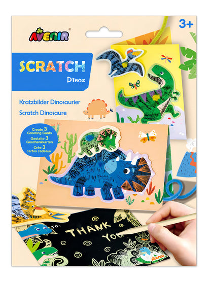 (Bundle)Avenir - Scratch Greeting Card - Dinos (58Ch221858)