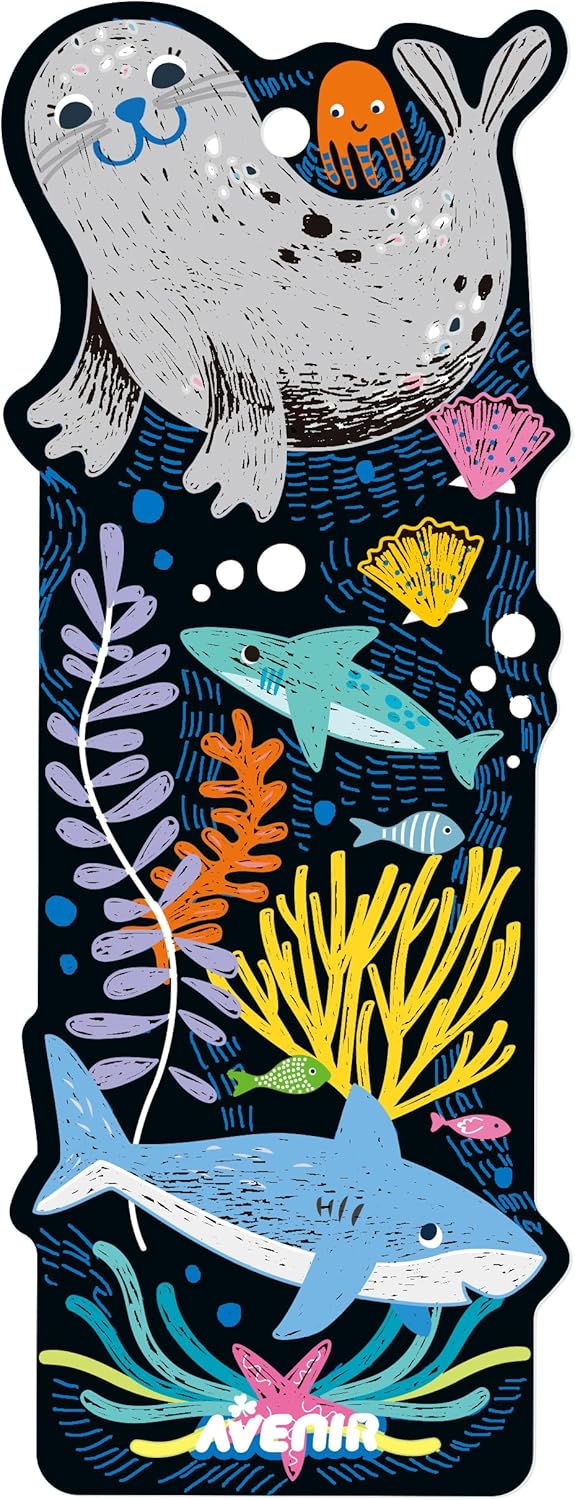 Scratch Art Kit Deurhangers - Dierenthema, maak vijf deurhangers door het papier te krabben en de ontwerpen en kleuren te onthullen, voor leeftijden 3-12 jaar