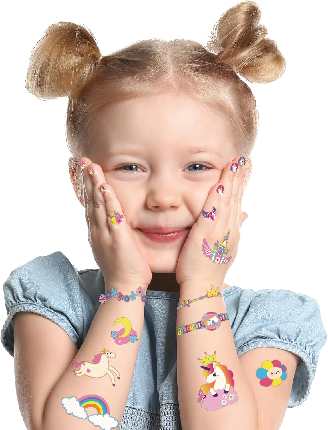 Avenir Nail Stickers and Tattoos | Unicorns, 260+ Temporary Stickers and Tattoos | Kids Ages 3+ | Nail Art Decals Self-Adhesive Cute Supplies Art Design Decoration Accessories