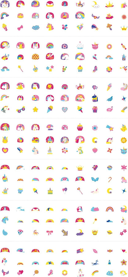 Avenir Nail Stickers and Tattoos | Unicorns, 260+ Temporary Stickers and Tattoos | Kids Ages 3+ | Nail Art Decals Self-Adhesive Cute Supplies Art Design Decoration Accessories
