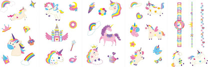Avenir Nail Stickers and Tattoos | Unicorns, 260+ Temporary Stickers and Tattoos | Kids Ages 3+ | Nail Art Decals Self-Adhesive Cute Supplies Art Design Decoration Accessories