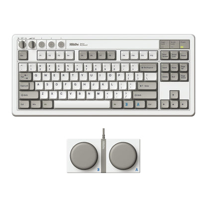 8Bitdo Retro Mechanical Keyboard, Bluetooth/2.4G/USB-C Hot Swappable Gaming Keyboard with 87 Keys, Dual Super Programmable Buttons for Windows and Android - M Edition - QWERTY ANSI US Layout