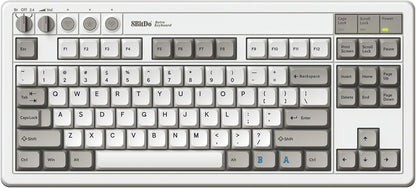 8Bitdo Retro Mechanical Keyboard, Bluetooth/2.4G/USB-C Hot Swappable Gaming Keyboard with 87 Keys, Dual Super Programmable Buttons for Windows and Android - M Edition - QWERTY ANSI US Layout