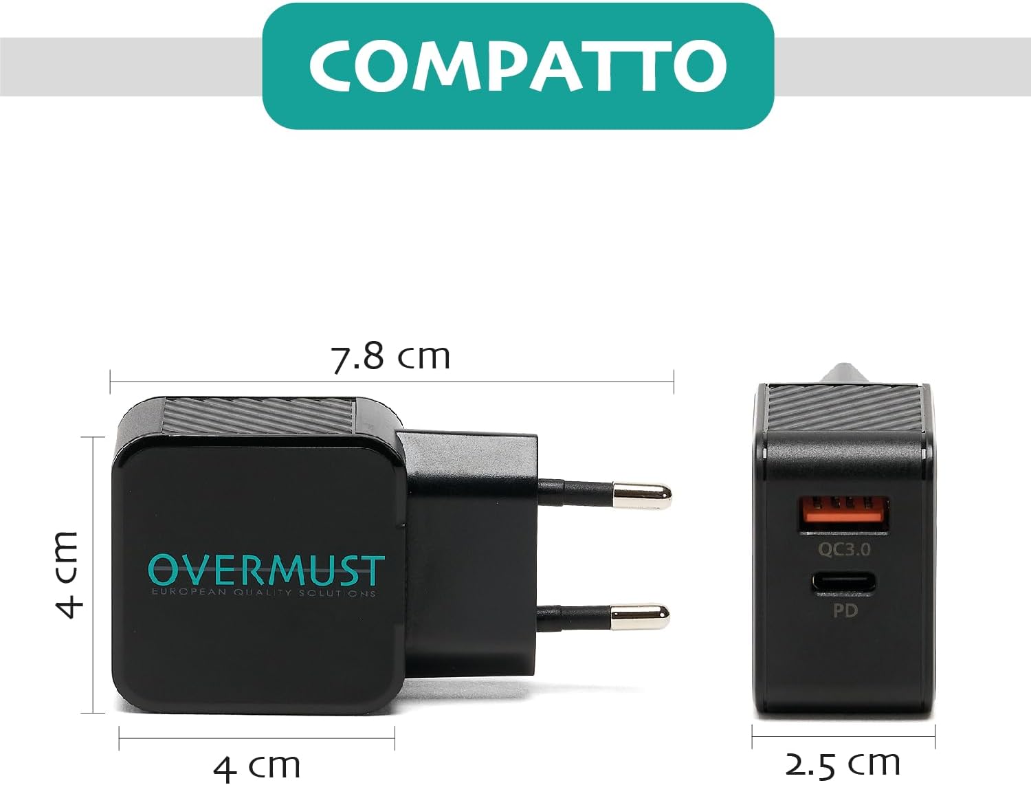 Caricatore Da Muro 20W Usb-C/A Pd
