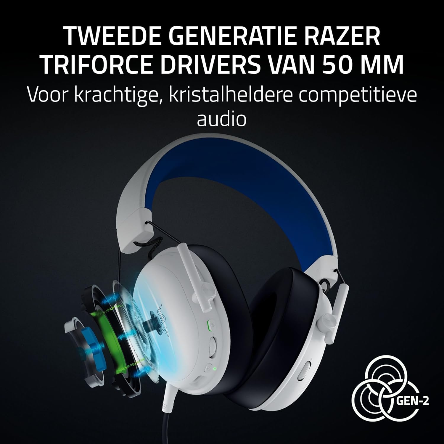 Razer - Blackshark V3 X Hyperspeed For Playstation - White