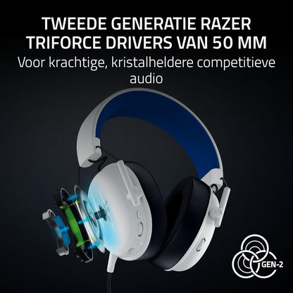 Razer - Blackshark V3 X Hyperspeed For Playstation - White