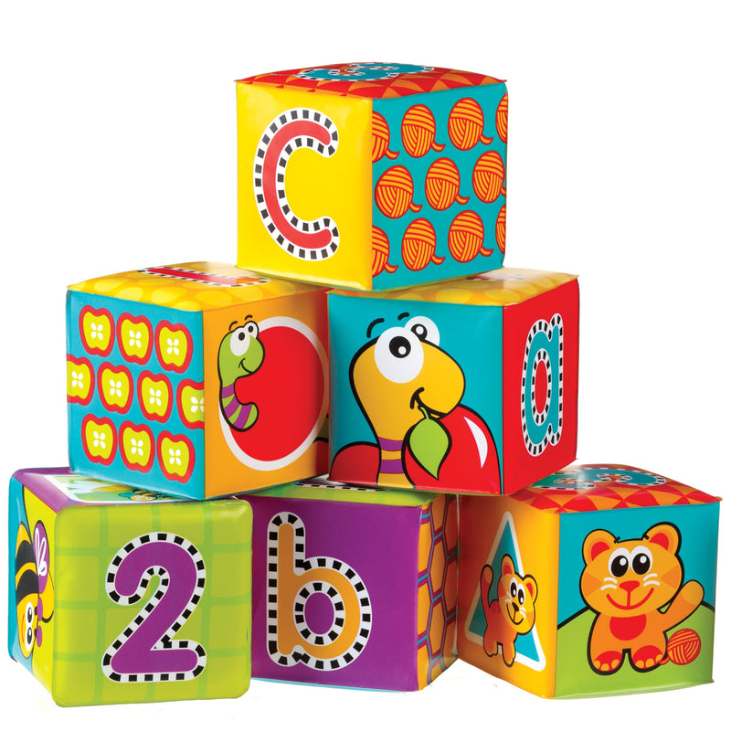 Playgro Baby Toy Splash and Learn Bath Blokken, dobbelstenen voor de badkamer, baby