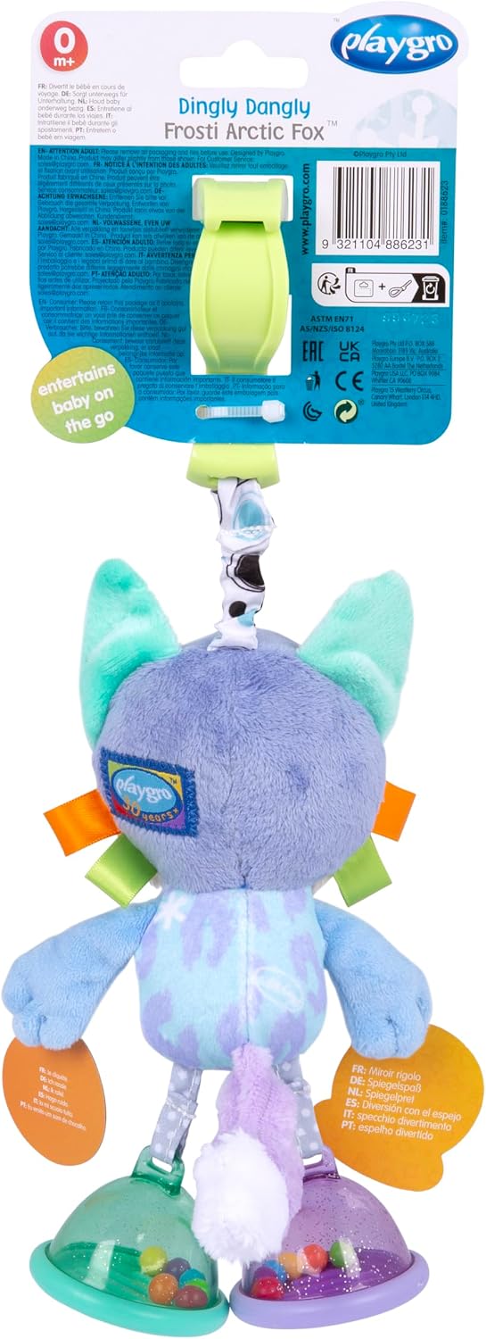 Playgro Dingly Dangly Fox Plush Activity Toy