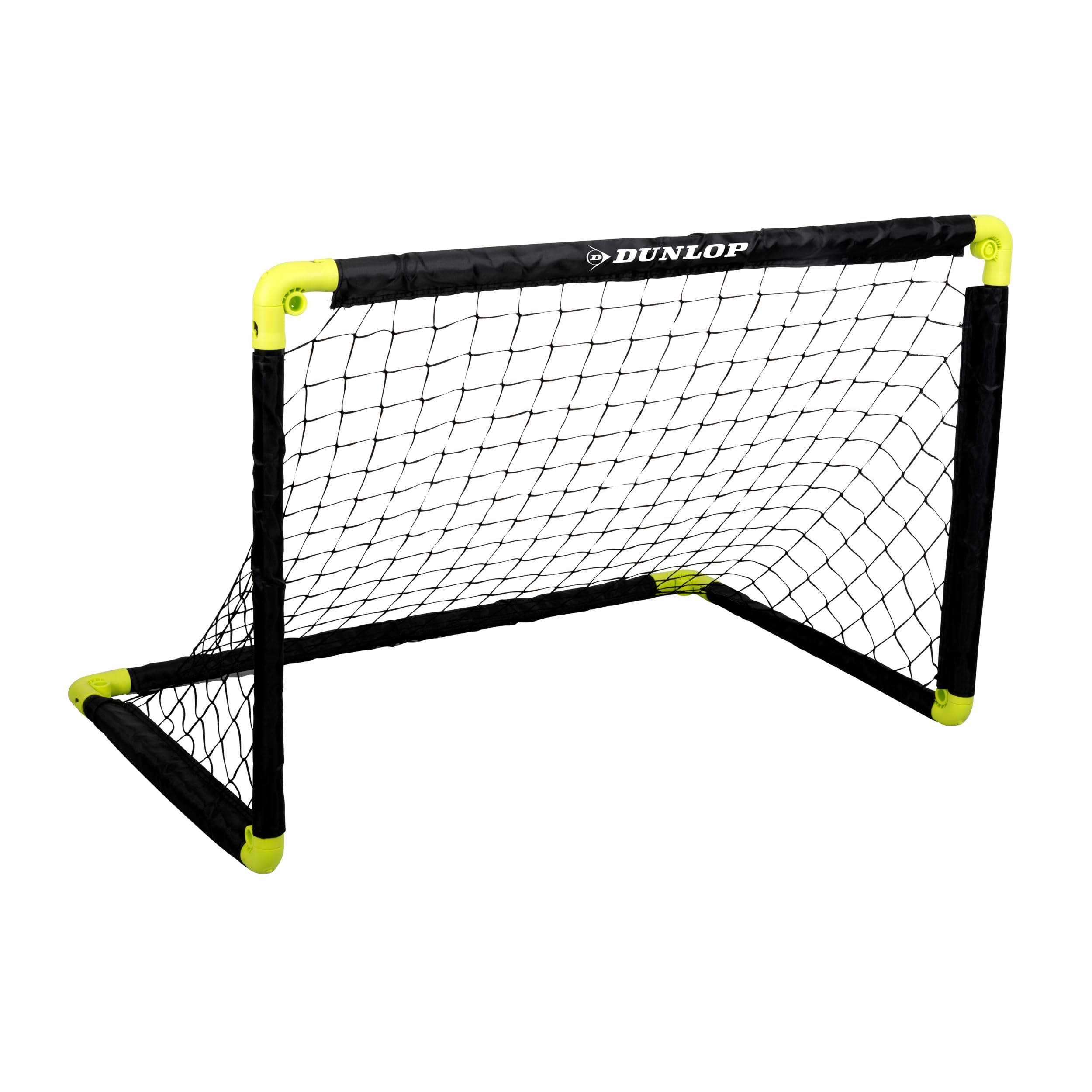 Dunlop Voetbaldoel - Voetbalgoal 90 x 59 x 61 cm - Voetbal Goal Opvouwbaar - Makkelijk op te Bergen - Voetbal Training Doel voor Kinderen en Volwassenen - Kunststof - Zwart/Geel