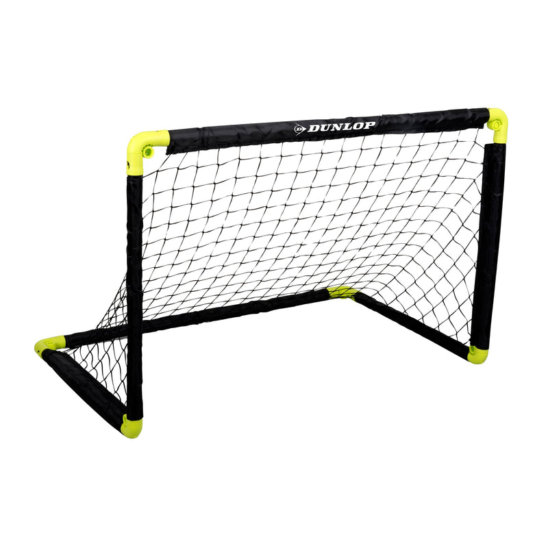 Dunlop Voetbaldoel - Voetbalgoal 90 x 59 x 61 cm - Voetbal Goal Opvouwbaar - Makkelijk op te Bergen - Voetbal Training Doel voor Kinderen en Volwassenen - Kunststof - Zwart/Geel