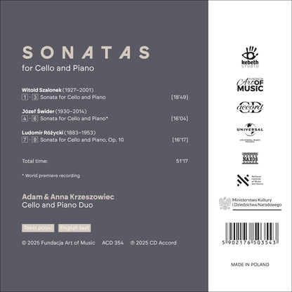 Szalonek/Swider/Rozycki: Sonatas for Cello and Piano