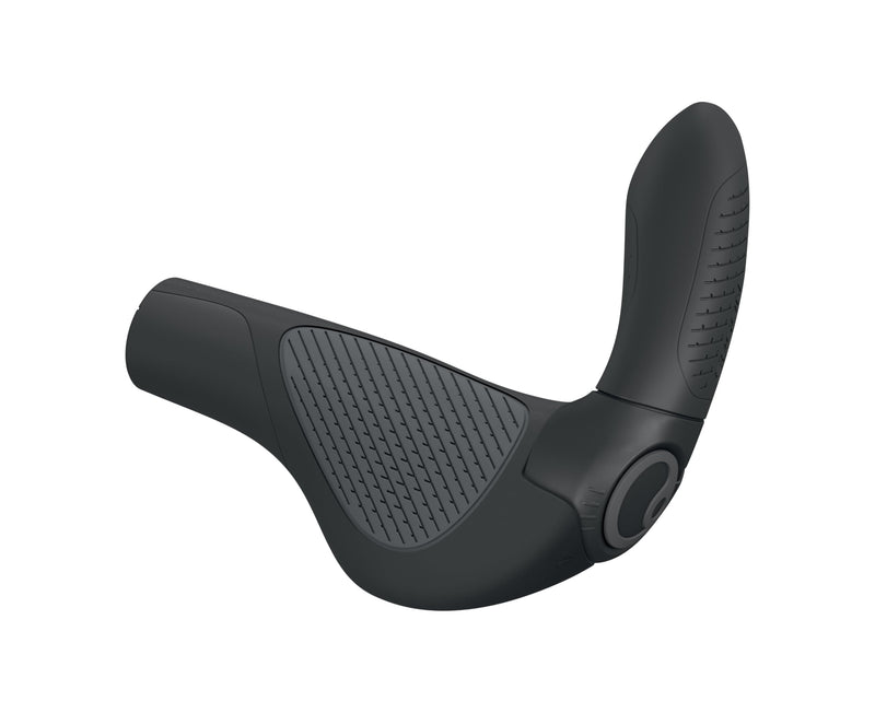 Ergon GP4 EVO - Manopole per bicicletta con manubrio integrato, colore: nero, taglia L