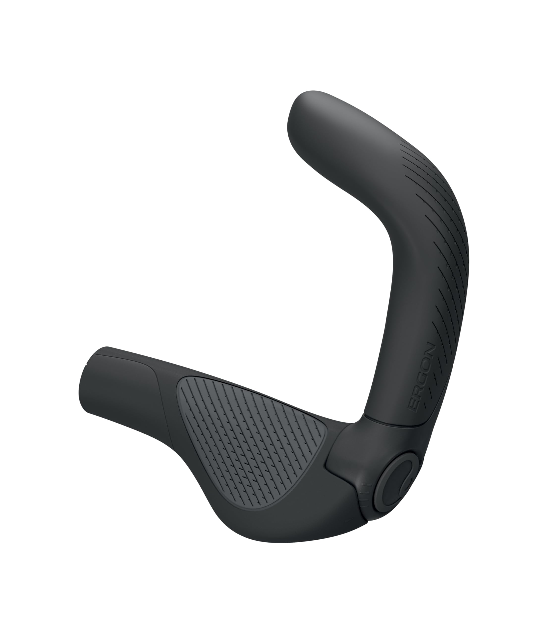 Ergon GP5 EVO - Manopole per bicicletta con estremità manubrio integrate, taglia S, colore: Nero