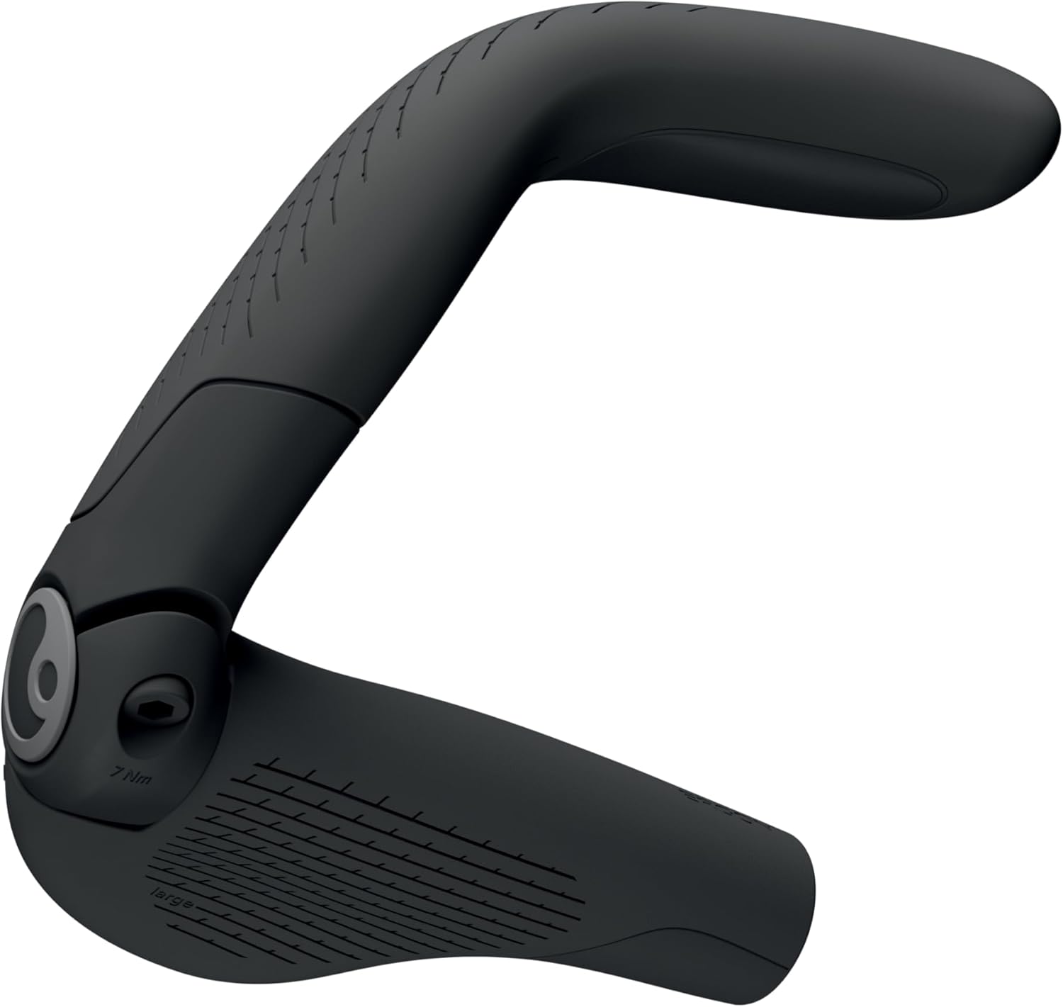 Ergon GP5 EVO - Manopole per bicicletta con manubrio integrato, colore: nero, taglia L