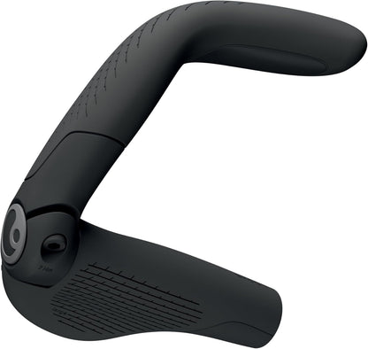 Ergon GP5 EVO - Manopole per bicicletta con manubrio integrato, colore: nero, taglia L