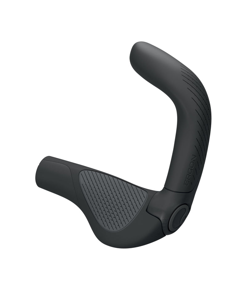 Ergon GP5 EVO - Manopole per bicicletta con manubrio integrato, colore: nero, taglia L