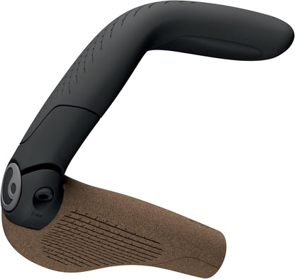 Ergon GP5 EVO - Manopole per bicicletta con manubrio integrato, Biokork, L