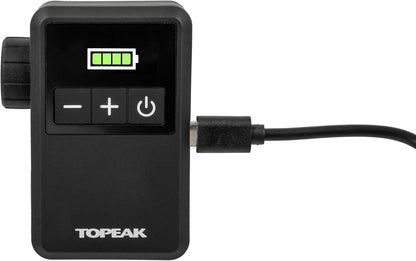 Topeak E-Booster Mini with Digital Gauge for Bicycle Tyres, Black