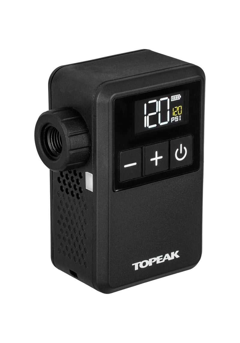 Topeak E-Booster Mini with Digital Gauge for Bicycle Tyres, Black