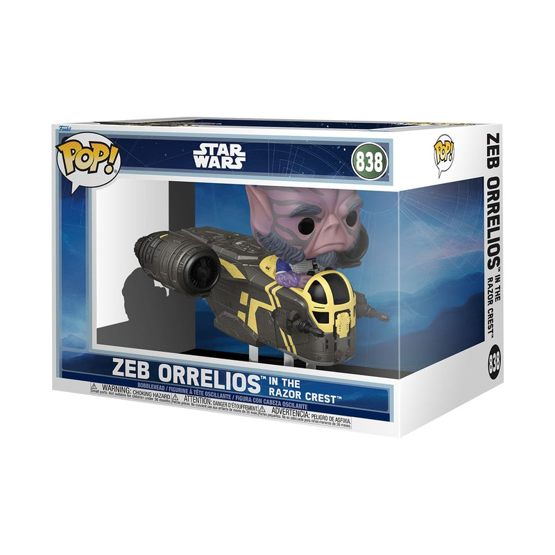 Funko POP! Rides Deluxe: Star Wars - The Mandalorian and Grogu - Zeb Orrelios in the Razor Crest - Sammelbare Vinylfigur - Geschenkidee - Offizielles Merchandise - Spielzeug für Kinder & Erwachsene