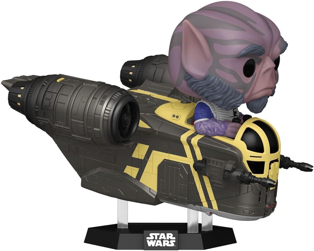 Funko POP! Rides Deluxe: Star Wars - The Mandalorian and Grogu - Zeb Orrelios in the Razor Crest - Sammelbare Vinylfigur - Geschenkidee - Offizielles Merchandise - Spielzeug für Kinder & Erwachsene