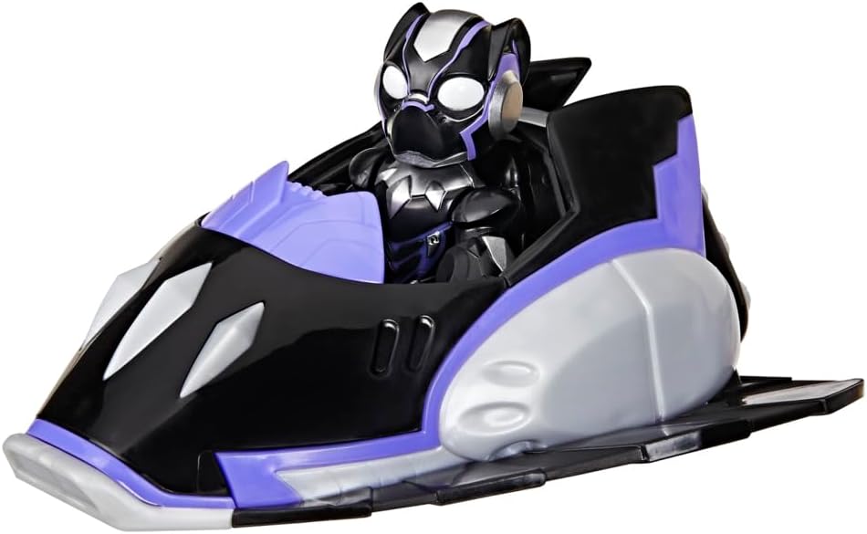 Marvel Iron Man and His Fantastic Friends Black Panther Jet Action Figure (3") & Vehicle, Superhero Toy for Kids, Ages 3+