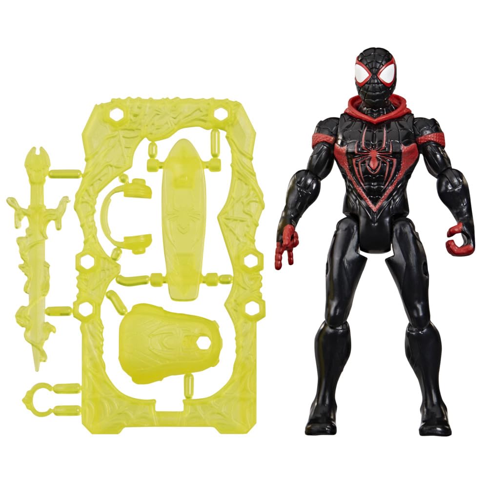 Marvel Spider-Man ActionVerse Miles Morales Action Figure & Accessories, 11.4-cm (4.5 inch) Super Hero Toys & Figures for Children, Ages 4+