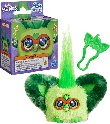 Furby Furblets Avo-Kah Mini Plush, Avocado Theme, Green, Music & Sounds, Food Toys for Children Aged 6+