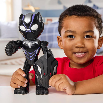 Iron Man and His Awesome Friends Marvel Black Panther Action Figure – 22.8 cm (9 Inch) Oversized Toy with Accessory, Ages 3+