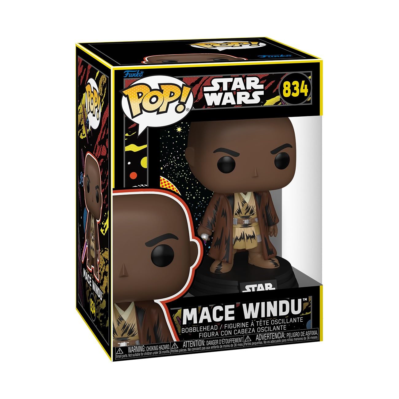 Funko POP! Star Wars: May the Force - Mace Windu - Retro - Collectable Vinyl Figure - Gift Idea - Official Merchandise - Toys For Kids & Adults - Model Figure for Collectors and Display