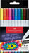 Faber-Castell Boldpen 155317 Felt Tip Pen Set, 10 Grip Fibre Pens with 1 mm Line Width, Washable Ink