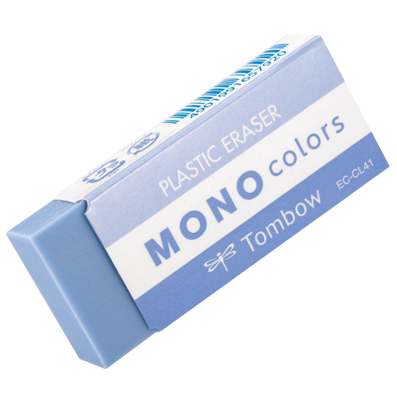 Tombow Mono Colors Eraser Blue, Plastic, Coloured, Phthalate and Latex Free, 19 g, for School, Office and Drawing