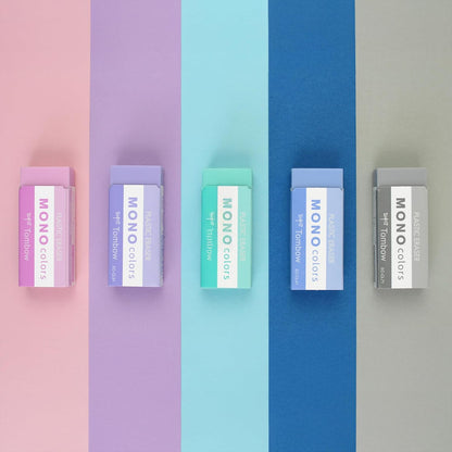 Tombow Mono Colors Eraser Blue, Plastic, Coloured, Phthalate and Latex Free, 19 g, for School, Office and Drawing