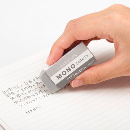 Tombow Mono Colors Eraser Grey, Plastic, Colourful, Phthalate and Latex Free, 19 g, for School, Office and Drawing