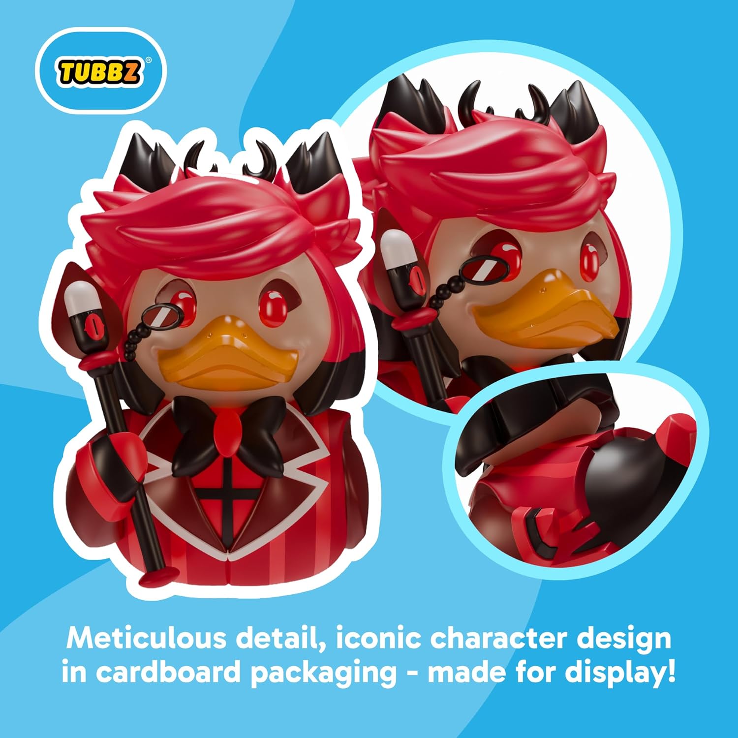 TUBBZ Box-Ausgabe: Hazbin Hotel – Alastor Cosplaying Gummiente Vinylfigur – Offizielle Sammelfigur für Fans von Hellaverse