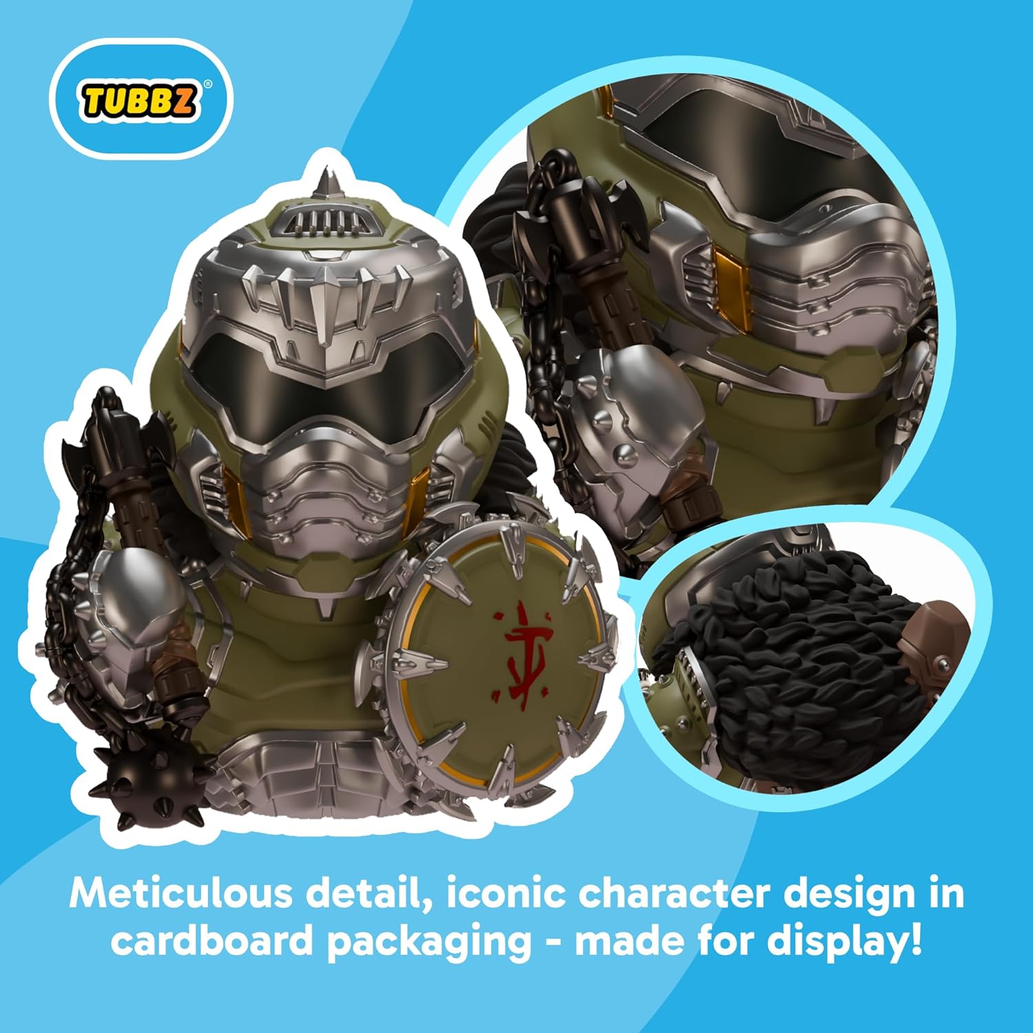 TUBBZ Boxed Edition: Doom Dark Ages - Doom Slayer Cosplaying Rubber Duck Vinyl Figure – Official Collectible for Fans of Doom