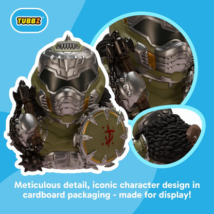 TUBBZ Boxed Edition: Doom Dark Ages - Doom Slayer Cosplaying Rubber Duck Vinyl Figure – Official Collectible for Fans of Doom
