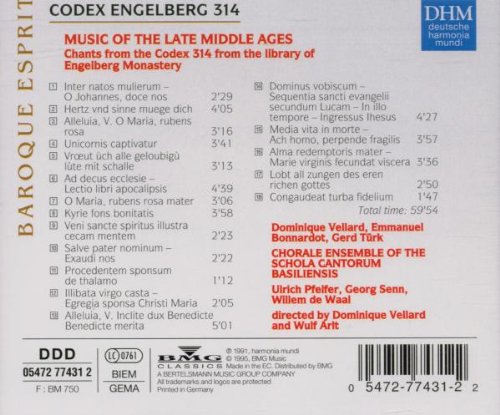 Codex Engelberg 314 - Music of the Late Middle Ages